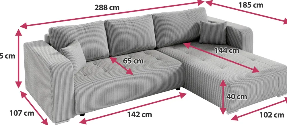 Meble Dla Dzieci|Narożniki>BROMARKT Nowoczesna kanapa narożna do salonu z funkcją spania CELEST