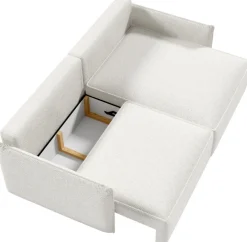 Narożniki>BROMARKT Nowoczesna kanapa rogowa szara wolnostojąca boucle ARTUR