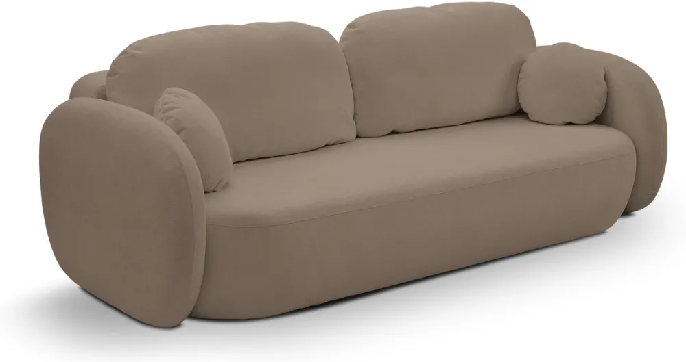 Meble Dla Dzieci|Kanapy I Sofy>LASKI Nowoczesna kanapa rozkładana do salonu z funkcją spania OMERO brązowy