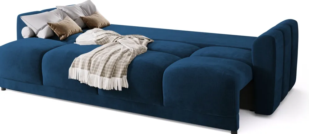 Kanapy I Sofy|Zestawy Mebli Do Przedpokoju>BROMARKT Nowoczesna kanapa z funkcją spania NUBES granatowa