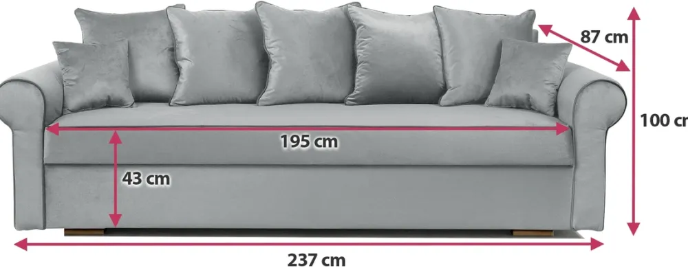 Meble Dla Dzieci|Kanapy I Sofy>Meble Grand Nowoczesna kanapa z funkcją spania MALLORCA