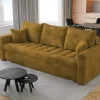 Meble Młodzieżowe|Kanapy I Sofy>BROMARKT Nowoczesna kanapa z funkcją spania do salonu LUIS musztardowa