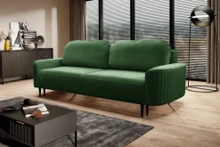 Meble Dla Dzieci|Kanapy I Sofy></noscript>LASKI Nowoczesna kanapa zielona do salonu z funkcją spania VELINA