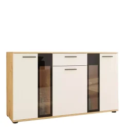 Komody>Lempert Nowoczesna Komoda 140 cm Biały Dąb Artisan KUBA