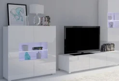 Meble Młodzieżowe|Zestawy Mebli Do Salonu>GiB Meble Nowoczesna komoda 100 cm połysk MODERN biały