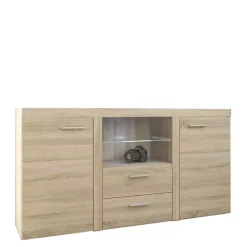 Komody>Lempert Nowoczesna komoda 156 cm SAMBA dąb sonoma