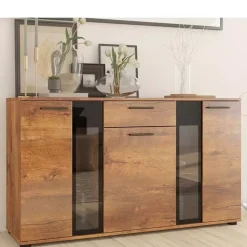 Komody>Lempert Nowoczesna Komoda 140 cm KUBA dąb lefkas