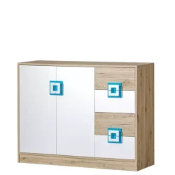 Meble Dla Dzieci|Zestawy Mebli Dziecięcych></noscript>DOMEL Nowoczesna komoda 120 cm Dąb NICO