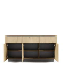 Zestawy Mebli Do Salonu|Komody>LASKI Nowoczesna komoda 160 cm do salonu dąb cremona TORDIO