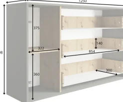 Meble Młodzieżowe|Zestawy Mebli Do Sypialni></noscript>MEBLOSIEK Nowoczesna komoda 125 cm do sypialni z szufladami RUSTICA szary grafit