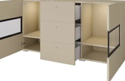 Zestawy Mebli Do Salonu|Komody>Helvetia Nowoczesna komoda 132 cm do salonu jasny BARRET beż