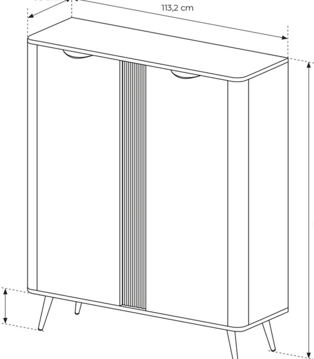 Komody>LASKI Nowoczesna komoda 113 cm do salonu dąb dunin VALIO