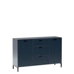 Komody>JARSTOL Nowoczesna komoda 135 cm drzwi szuflady półki LATINA indigo