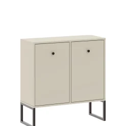 Komody>INTER MEBLE Nowoczesna komoda 77 cm dwudrzwiowa do salonu LAMORI kaszmir