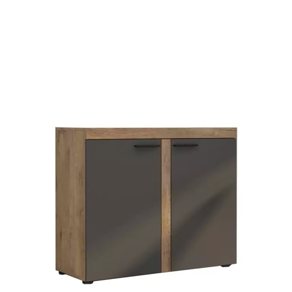 Komody>Lempert Nowoczesna komoda 97 cm Grafit Dąb Lefkas SAMBA