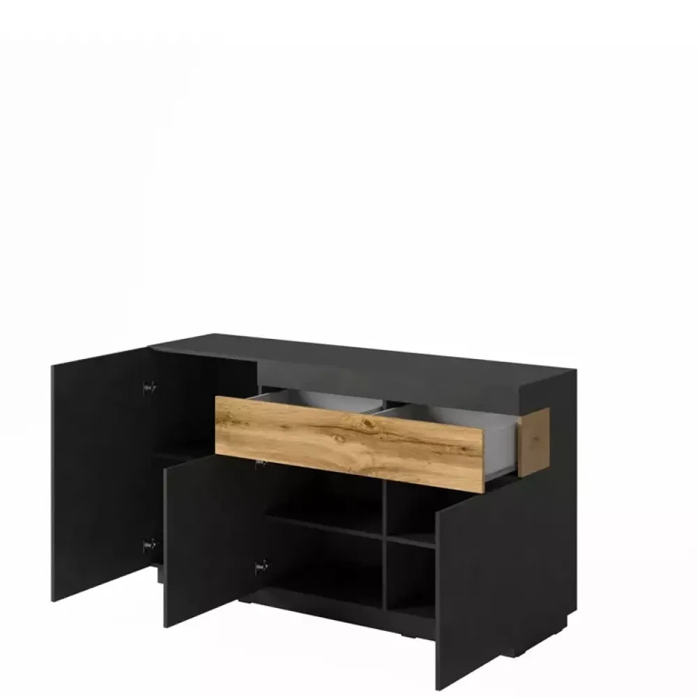 Zestawy Mebli Do Salonu|Komody>Helvetia Nowoczesna komoda 150 cm KOBE biały połysk