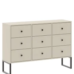 Komody>INTER MEBLE Nowoczesna komoda 115 cm LAMORI z szufladami kaszmir