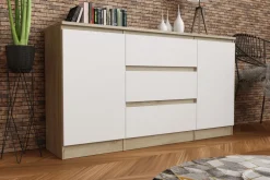 Komody>Meblohand Nowoczesna komoda 140 cm z szufladami do salonu AMPARO