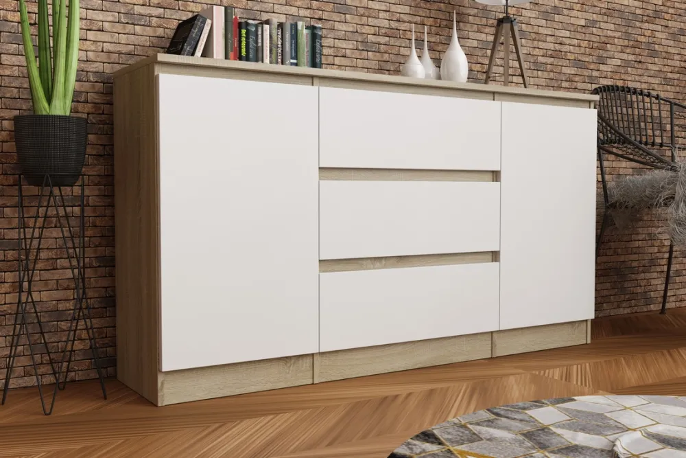 Komody>Meblohand Nowoczesna komoda 140 cm z szufladami do salonu AMPARO