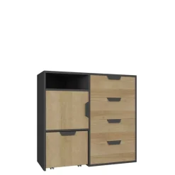 Meble Młodzieżowe|Zestawy Mebli Młodzieżowych>MEBLAR Nowoczesna komoda Dąb Riviera NELSE