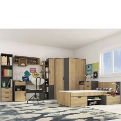 Meble Młodzieżowe|Zestawy Mebli Młodzieżowych>MEBLAR Nowoczesna komoda Dąb Riviera NELSE