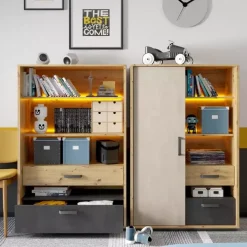 Meble Młodzieżowe|Zestawy Mebli Młodzieżowych></noscript>lenart. Nowoczesna komoda do pokoju młodzieżowego 90 cm QUBIC