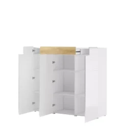 Komody></noscript>Helvetia Nowoczesna komoda do salonu TENDER połysk biały