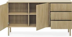 Meble Młodzieżowe|Zestawy Mebli Do Salonu>LASKI Nowoczesna komoda do salonu 153 cm TAMORIS dąb cremona