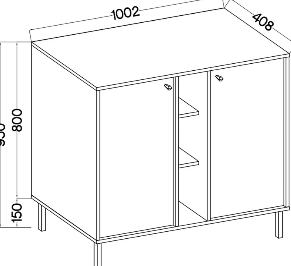 Komody>Lempert Nowoczesna komoda do salonu 100 cm TOKEN beż piaskowy