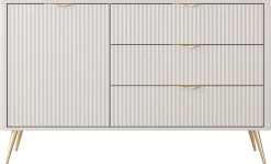 Zestawy Mebli Do Salonu|Komody></noscript>LASKI Nowoczesna komoda do salonu z szufladami LEONTE kaszmir