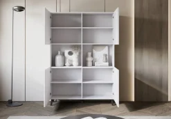 Komody>BRATEX Nowoczesna komoda do salonu biała 120 cm PUNES cichy domyk biały