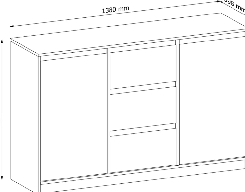 Komody>GAŁA MEBLE Nowoczesna komoda do salonu z szufladami 138 cm MARANTA