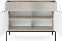 Komody>PIASKI Nowoczesna komoda do salonu 104 cm z szufladami AVANTI kaszmir