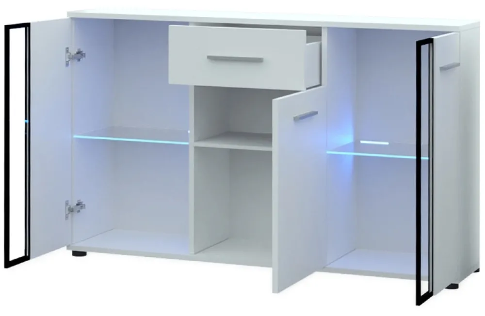 Komody>Meblohand Nowoczesna Komoda do salonu 140 cm CUBE dąb sonoma