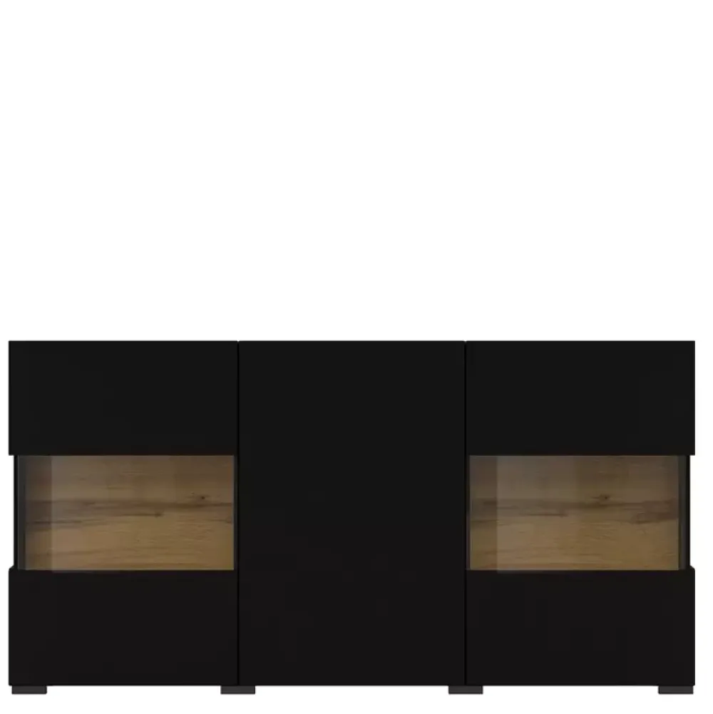 Zestawy Mebli Do Salonu|Komody>Helvetia Nowoczesna komoda do salonu czarna AVENTELI