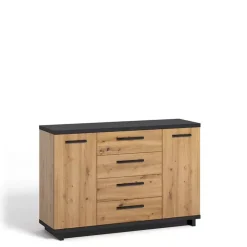 Zestawy Mebli Do Sypialni|Zestawy Mebli Do Salonu>GiB Meble Nowoczesna komoda do salonu 135 cm Dąb artisan ISMENA