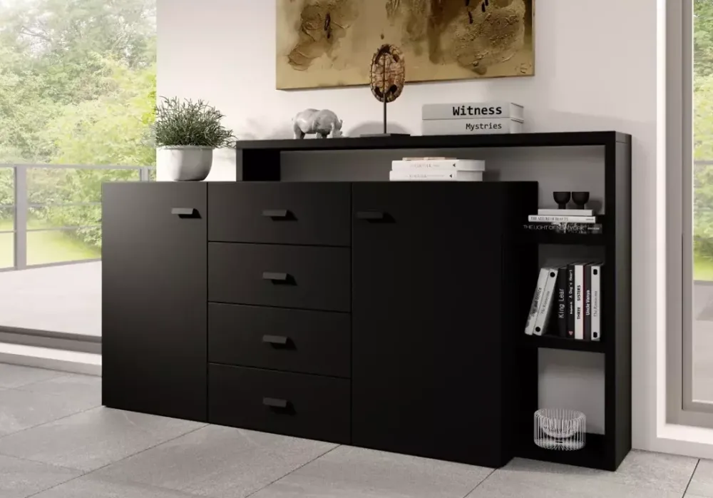 Komody>Helvetia Nowoczesna komoda do salonu TABU mat czarny