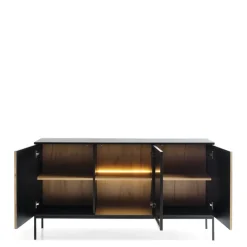 Zestawy Mebli Do Salonu|Komody>PIASKI Nowoczesna komoda do salonu SEWILLA frezowane fronty dąb wotan