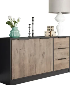 Komody>Stolar Nowoczesna komoda dwudrzwiowa z szufladami 138 cm LANTE