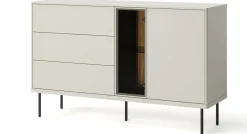 Zestawy Mebli Do Salonu|Komody>lenart. Nowoczesna komoda na nóżkach z szufladami 134 cm EPIRO kaszmir