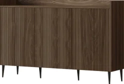 Zestawy Mebli Do Salonu|Komody></noscript>JUREK Nowoczesna komoda na nóżkach do salonu 150 cm ASPERO orzech