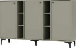 Komody>Lempert Nowoczesna komoda trzydrzwiowa do salonu 160 cm TOKEN eukaliptus