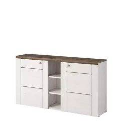 Komody>Helvetia Nowoczesna komoda z półkami 155 cm LARONA modrzew sibiu