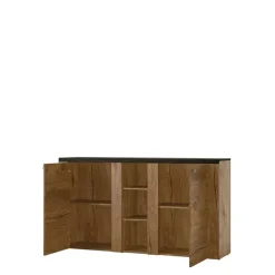 Komody>Helvetia Nowoczesna komoda z półkami 155 cm LARONA modrzew sibiu