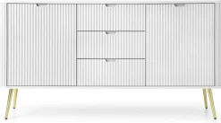 Komody>PIASKI Nowoczesna komoda z szufladami 168 cm do salonu ZENIT biała biały