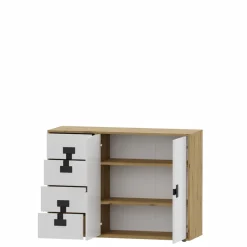 Zestawy Mebli Młodzieżowych|Komody>DOMEL Nowoczesna komoda z szufladami Dąb Artisan INDEX