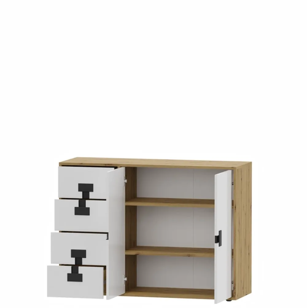 Zestawy Mebli Młodzieżowych|Komody>DOMEL Nowoczesna komoda z szufladami Dąb Artisan INDEX