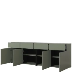 Zestawy Mebli Do Sypialni|Komody>Helvetia Nowoczesna komoda z szufladami do salonu 225 cm zielony CROSS