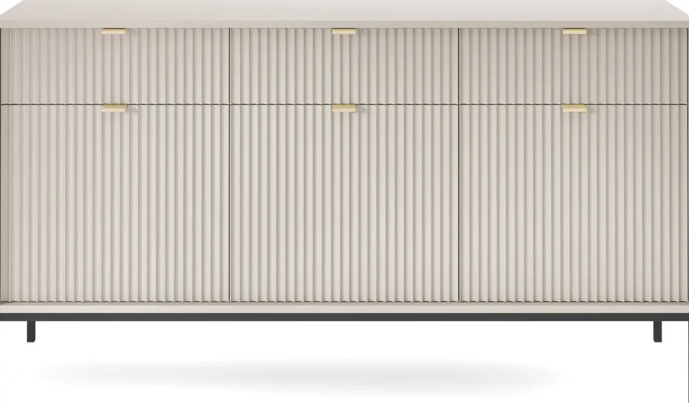 Zestawy Mebli Do Salonu|Komody>PIASKI Nowoczesna komoda z szufladami 154 cm AVANTI kaszmir