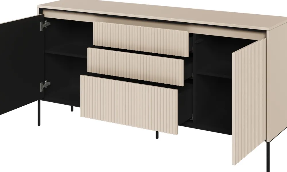 Komody|Zestawy Mebli Do Salonu>lenart. Nowoczesna komoda z szufladami i frezowanymi frontami TREND